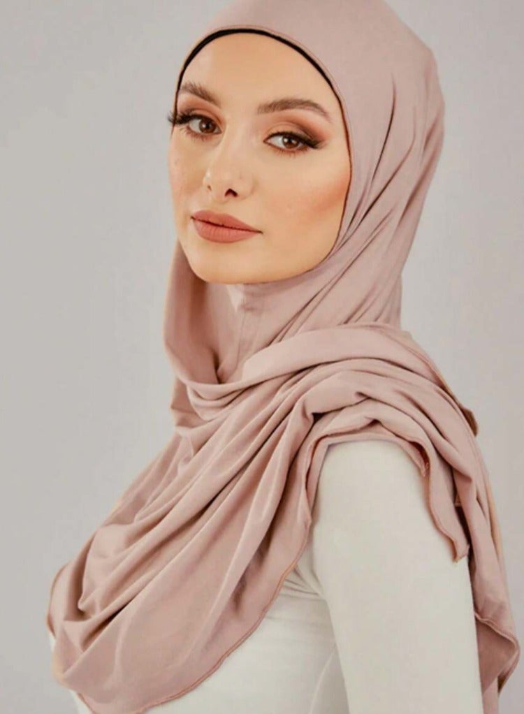 وشاح قطن جيرسي وشاح مرن مسلم حجاب فوري شال قطن مرسيريز نساء وشاح جيرسي ناعم - Image 2